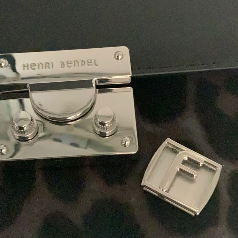 Bendel influencer slide bag charm letter F silver